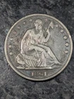 1861-P Silver Seated Liberty Half Dollar