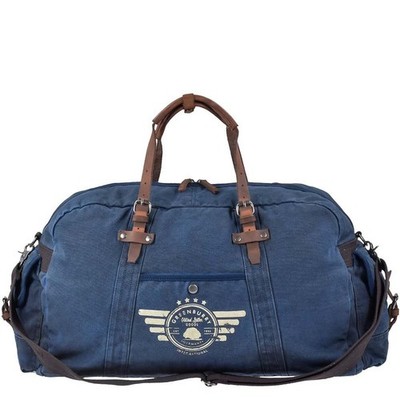 Greenburry Reisetasche Sporttasche Canvas Weekender 65 cm Vintage Aviator blau