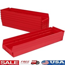 Heavy Duty Plastic Storage Bins Organizer Garage Shelf Cabinet Under Sink New