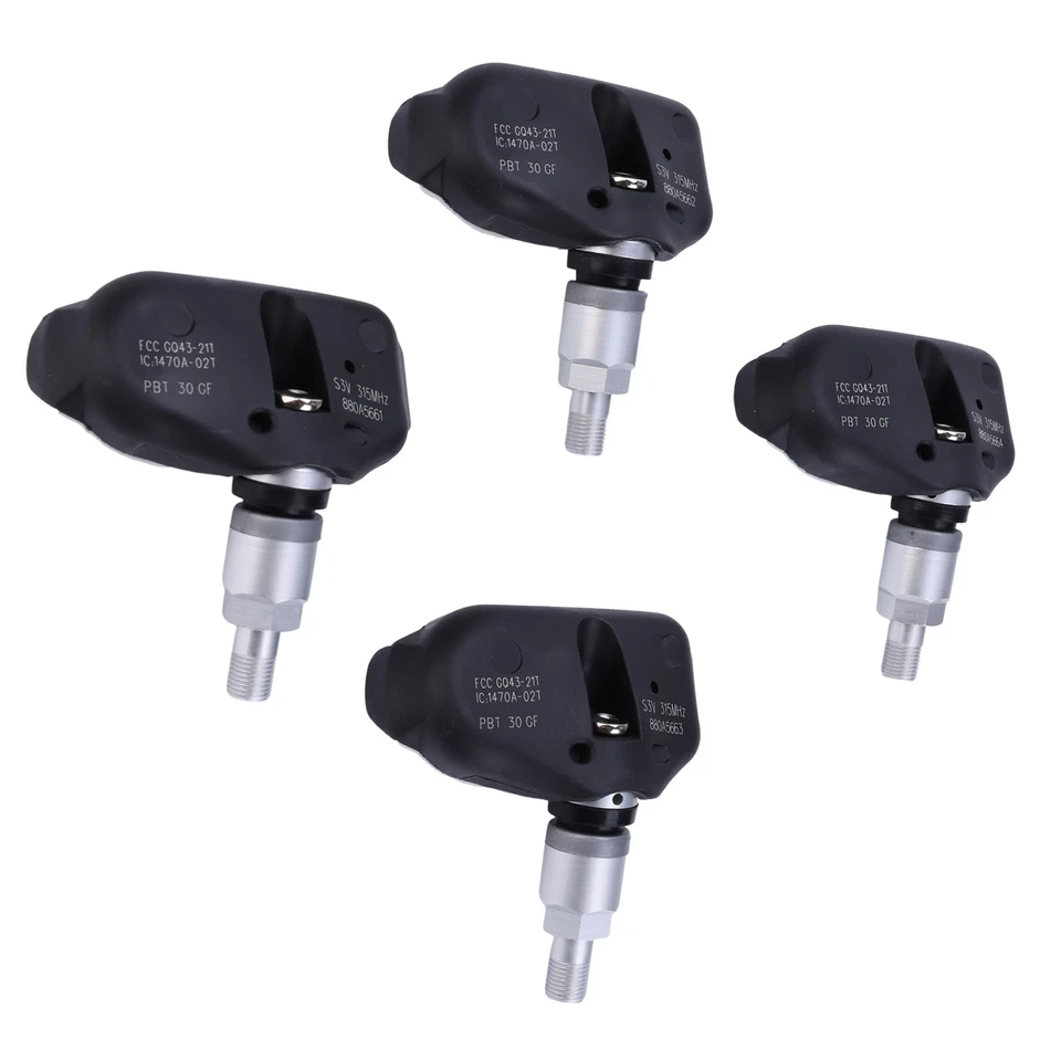 Sensores de presión de neumáticos TPMS de 4 piezas 315 MHz para Honda Acura MDX RL TL 06421-S3V-A04 Foto 2 de 4
