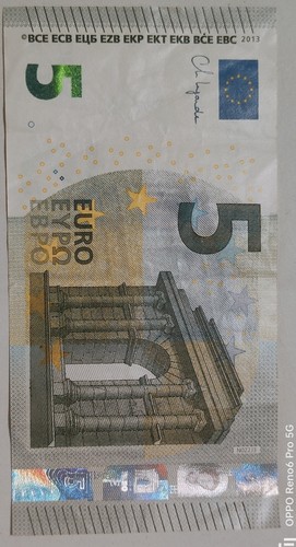 Lotto 5 Banconote da 10x2 e 3x5 Euro Vari Difetti Di Stampa Rari - Affare - Foto 10 di 18
