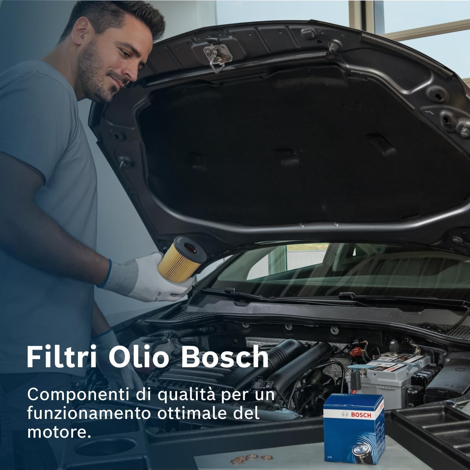 Bosch Filtro Olio per Auto P9238 Filtro di Ricambio | Protegge L'olio Motore da - Miniatura 5