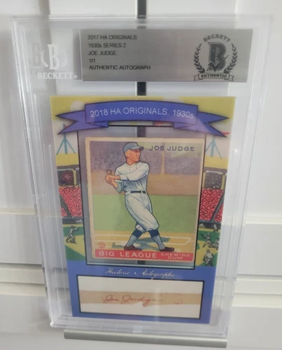 JOE JUDGE HISTORIC AUTOGRAPHS ORIGINALS 1933 GOUDEY & CUT AUTO 1/1 Read descrip