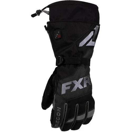 FXR Heated Recon Mens Snow Gloves Black
