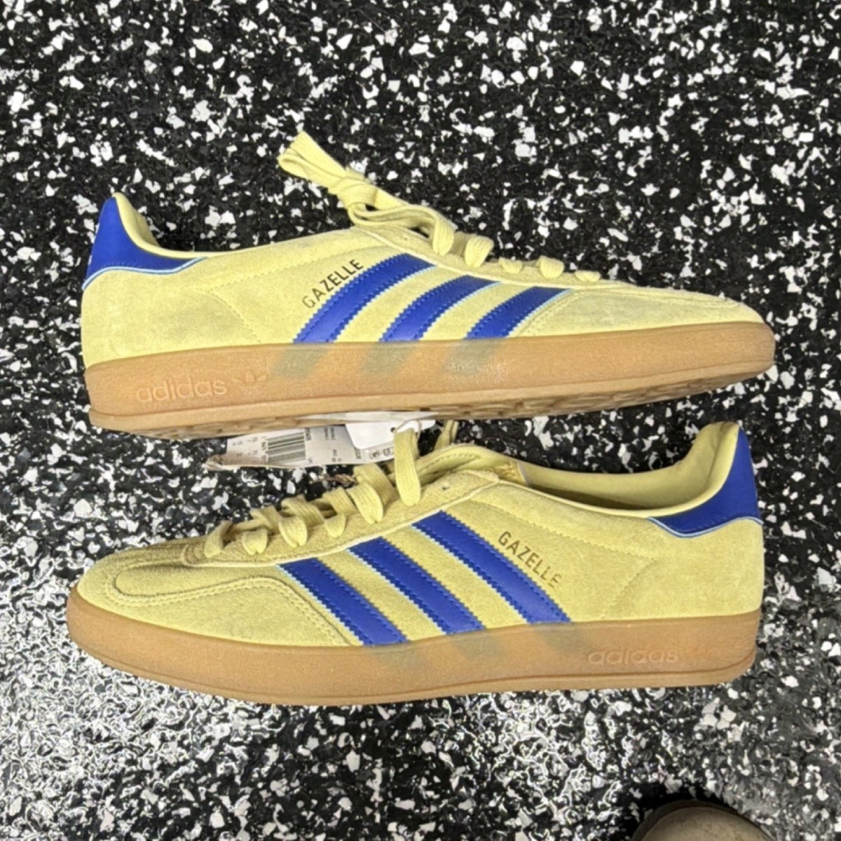 adidas gazelle silver green womens Gazelle Indoor Shoes Blue/Cream White/Gold Metallic  Karen Walker