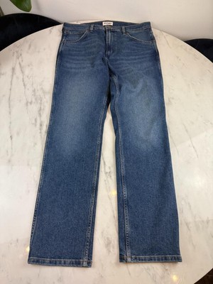 Wrangler Regular Straight Jeans Herren 32/32 Denim Greensboro 803 Blau Arcade