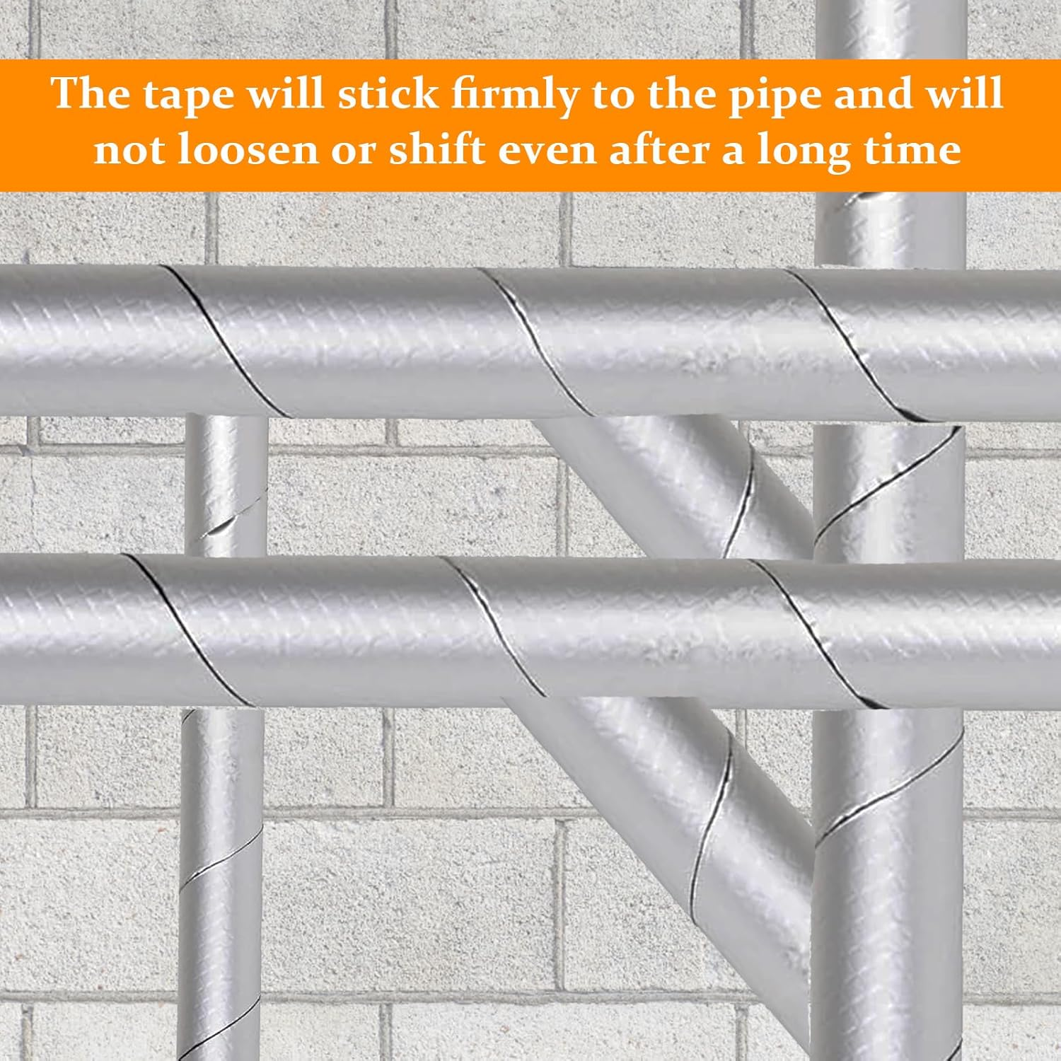 2 PCS 33Ft Foam Pipe Insulation Wrap Waterproof Self-Adhesive Tape for Protection