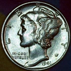 1941-P Mercury Dime – Uncirculated – Brilliant 90% Silver