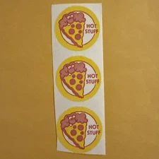 Vintage Trend Matte Scratch & Sniff Stickers “Hot Stuff” Pizza- No TM Version