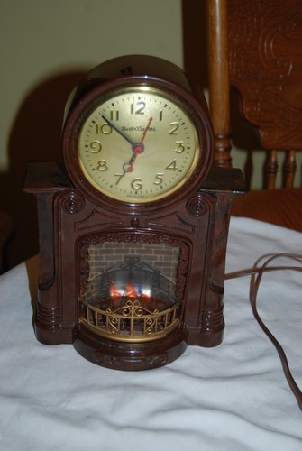 Mastercrafters Fireplace clock - tested and working - see video