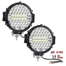 7 Led Off Road Lights Pods - 15000lumen Bumper Round Led Light Bar - Black-2 7 Led Off Road Lights Pods - 15000lumen Bumper Round Led Light Bar - Black-2