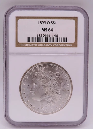 1899 O Morgan Silver Dollar NGC MS64 Reverse Die Cracks VAM 18A?