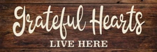 Grateful Hearts Rustic Looking Wood Sign Wall Décor Gift B3-06180028124