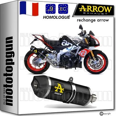 echappement approuve noir c tech arrow pour aprilia tuono v4 1100 rr 2016 16 - Photo 1/4