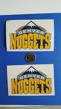 LOT OF 2 NBA LICENSED DENVER NUGGETS STICKERS 4.5" X 3" 99 CENT SHIPPING