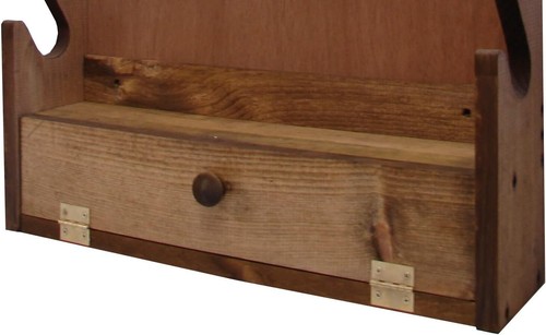 Evans Wood Wall Rack Cabinet 4 Rifle Gun Shotgun Display Bar Ammo Storage Box - Picture 3 of 6