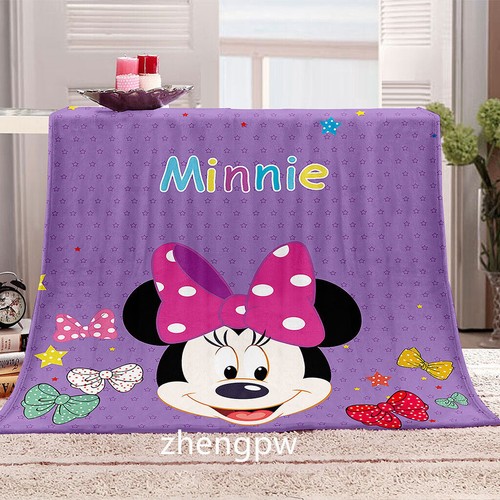Disney Cartoon Mickey Minnie Mouse Fleece Blanket Throw Flannel Sofa Bedding UK - Picture 17 of 33