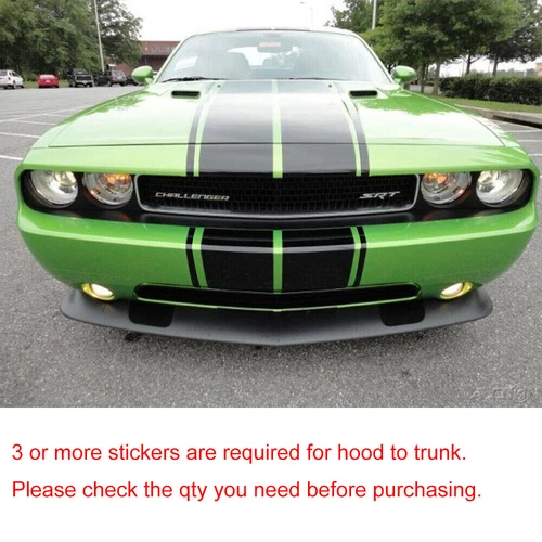 For Ford Mustang Etc 78.7'' Black Hood Roof Rally Racing Stripe Vinyl Sticker - Picture 12 of 12