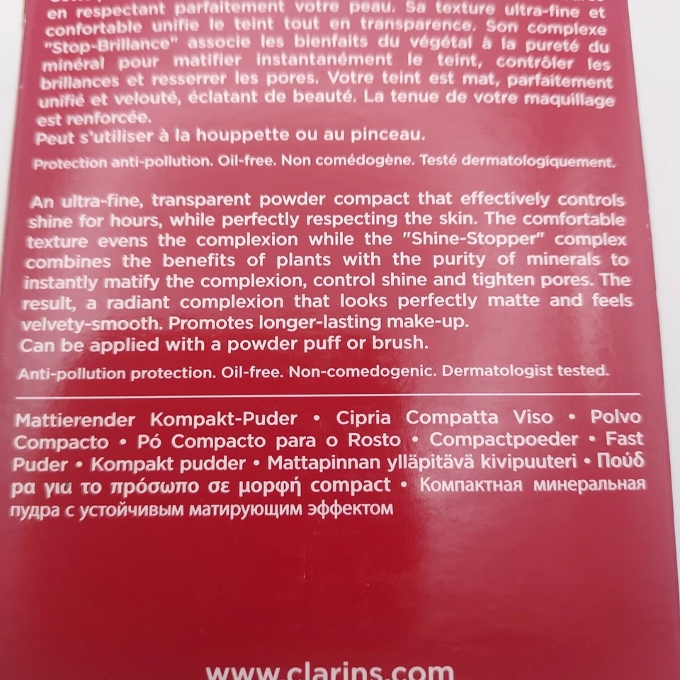 Clarins Ever Matte Shine Control Mineral Powder Compact 03 TRANSPARENT WARM - Image 4 of 4