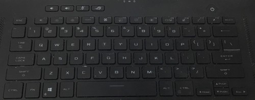 PARTS ONLY ASUS GU603H BLACK KEYBOARD PALMREST 6053B2005001 - NO TOUCHPAD / READ - Afbeelding 3 van 9
