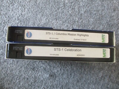 NASA MSFC STS-1 COLUMBIA MISSION HIGHLIGHTS/CELEBRATION VHS TAPES(2)-ANNIVERSARY