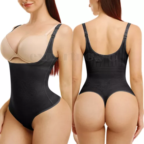 Women Full Body Shaper Compression Tummy Control Shapewear Thong Bodysuit Girdle - Picture 17 of 24