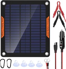Portable Solar Waterproof Car Battery Charger & Maintainer 5W 12V