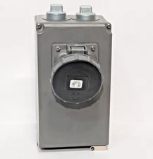 Pass & Seymour PS460R5-W Watertight 4-Way Receptacle, 60A, 3P, 600VAC, Enclosure