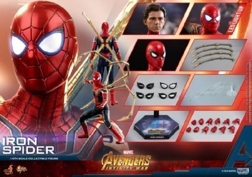 1/6 Hot Toys MMS482 Avengers: Infinity War Iron Man Spider Peter Figure Model - Picture 2 of 12
