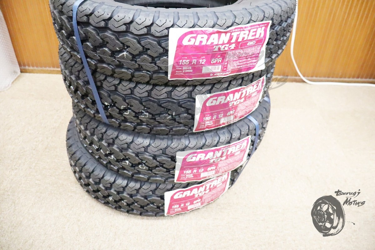 4x Dunlop Grandtrek TG4 155R12 6PR (155/80R12 83/81N) Snow