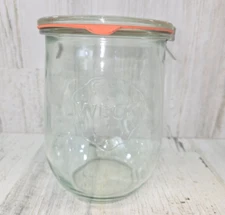 Weck Tulip Jar 745 Sourdough Lid and Clamps Storage