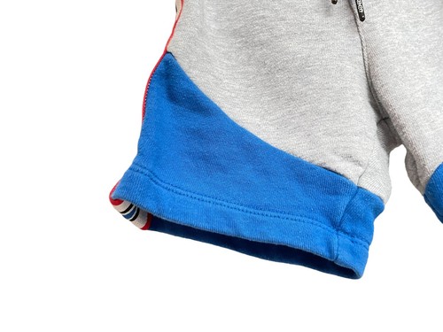 Kenzo Boys Drawstring Striped Big Logo Trim Sweat Shorts Gray Cotton 4A 104 - Picture 2 of 8