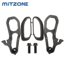 Black MITZONE Front Tow Hooks Right & Left with Bushing Compatible with 2019