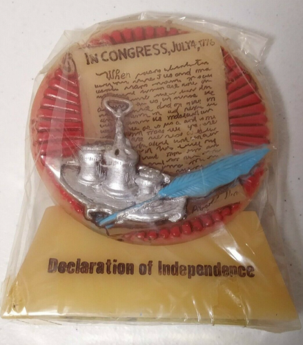 Americas Heritage Declaration of Independence Hand Painted candle - Picture 1 of 5