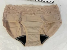 Dear Kate Women's ADA Hipster Mini Lining XS Small Tan Period Protection Panties