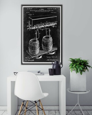 1897 BEER TAP Patent POSTER! (up to 24'' x 36'') - Soda Fountain - Brewery - Bar