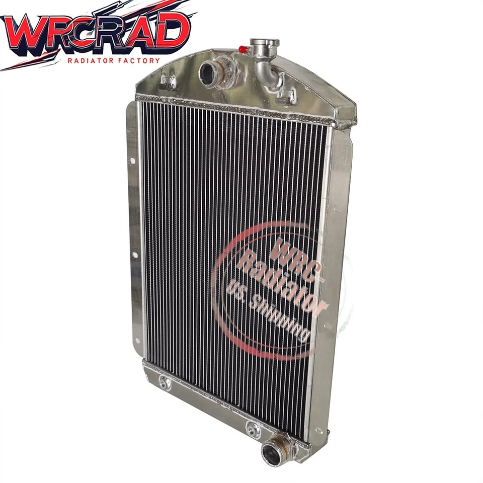 Radiador de aluminio de 2 filas para camioneta Chevrolet 1941-1946 1945 bloque pequeño V8 Foto 2 de 4