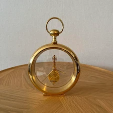 Jaeger Lecoultre Vintage Genuine Skeleton Manual Winding Table Clock DUNHILL