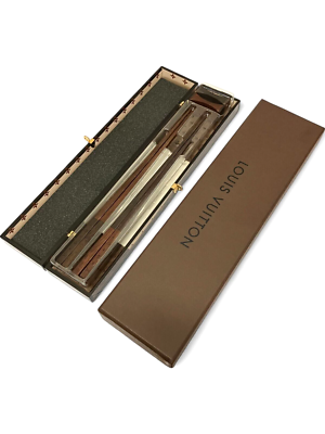 LOUIS VUITTON Chopsticks Monogram 25th Anniversary Limited Wood