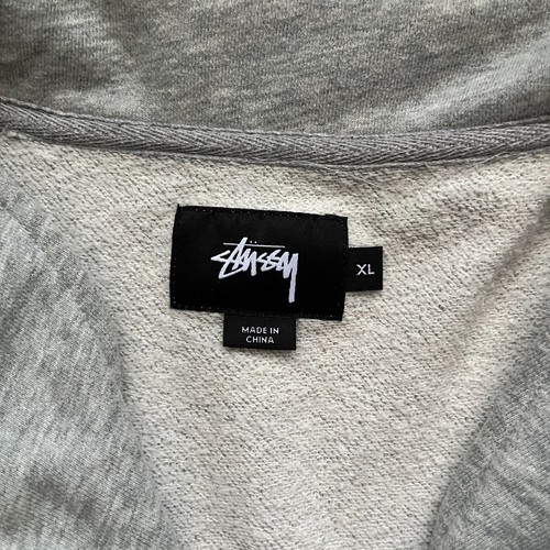Stussy International Mock Neck Pullover Heather Grey 1/4 Zip Sweatshirt Herren XL - Bild 4 von 12