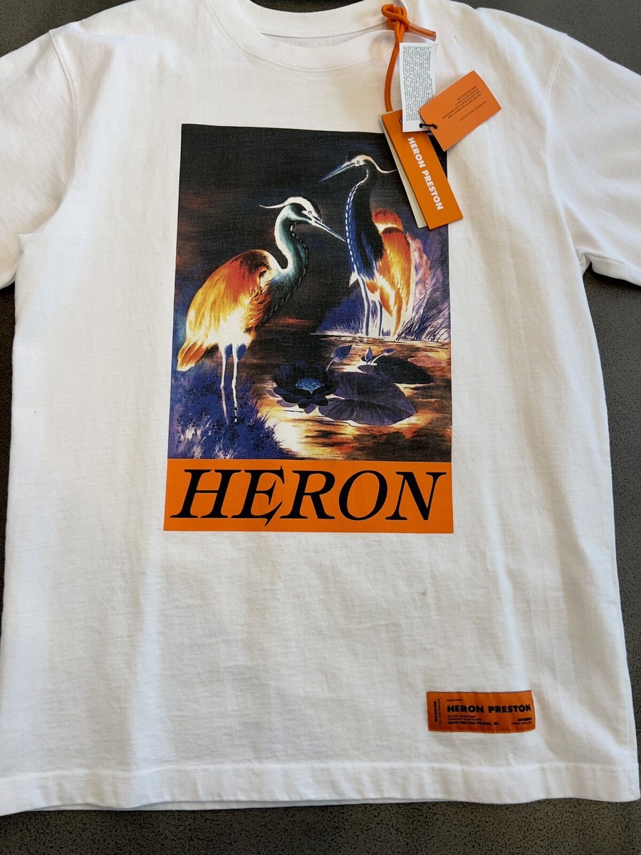 New With Tags RARE Heron Preston OVERSIZED Heron Times White