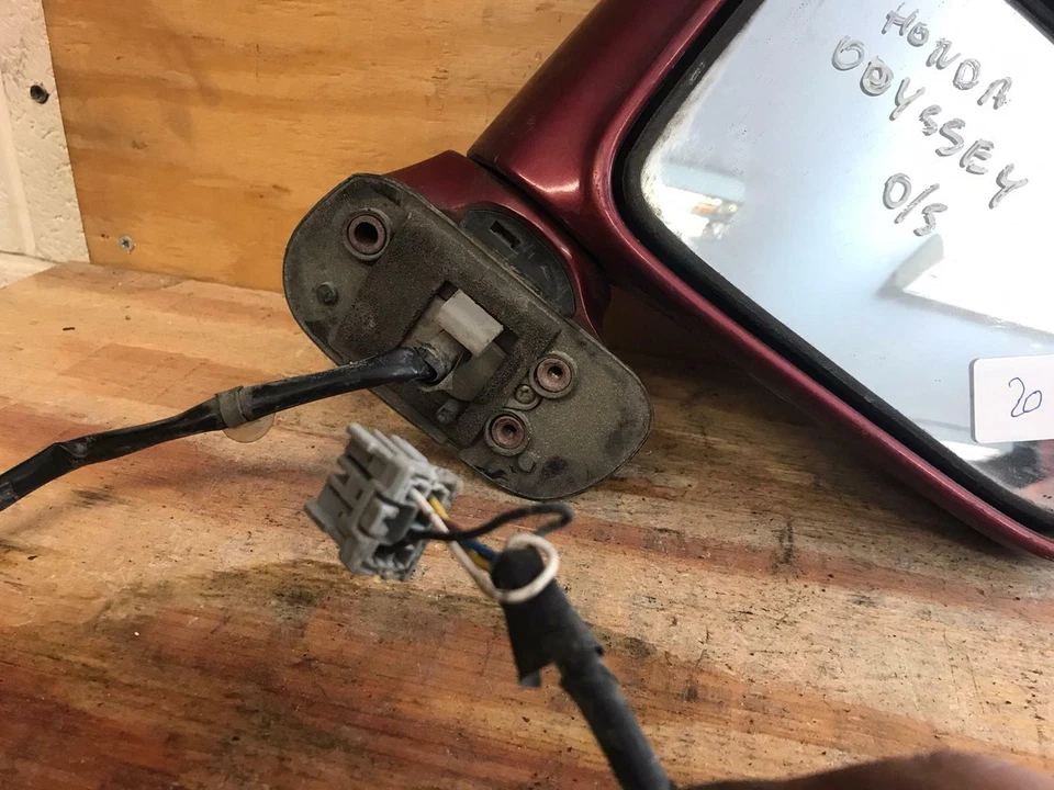 Espejo de puerta de ala marrón eléctrico Honda Odyssey 1997 conductor Foto 3 de 4