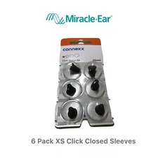 Miracle-Ear Extra Small Closed Click Sleeve 6 Pack- Fast Shipping!