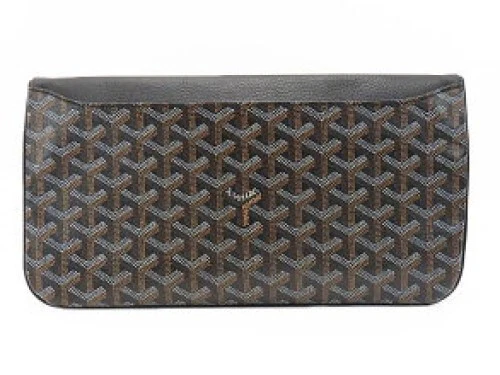 Goyard Sainte Marie MM Clutch bag Pouch Black Color PVC and