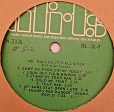 RADIO SHOW: AFN RL50-9 BILLIE JO SPEARS "MR WALKER IT'S ALL OVER; PORTER WAGONER