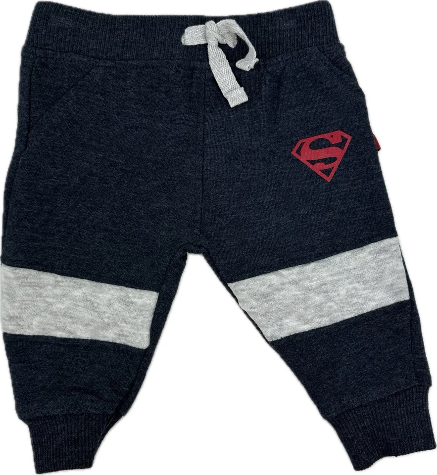 DC Comics Bebé 2 Piezas Gris Algodón Superman Logo Sudadera Joggers Pantalón Conjunto Talla Nuevo en Caja Foto 2 de 2