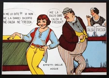 cart.1600 postcard 1950s illustrated Montecatini Water Effects