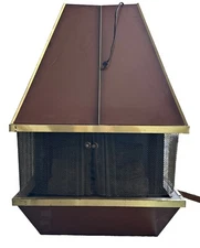 MCM 1960s Dyna Flame Electric Fireplace Heater Coppertone Christmas  Classic 