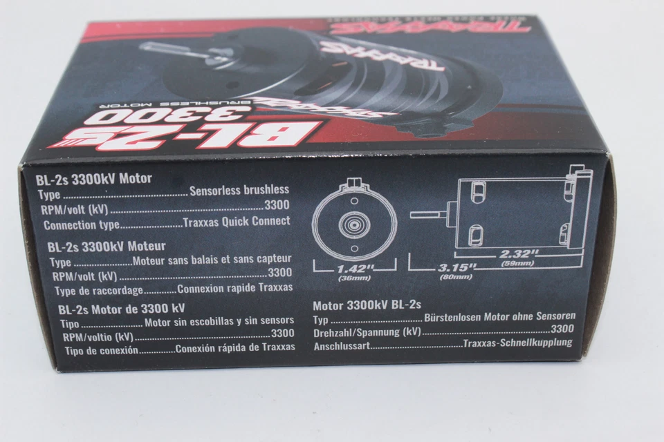 Traxxas TRX 3384  BL-2S Brushless Motor 3300kV Slash 4x4  Rustler 4x4 NEU OVP - Bild 3 von 3
