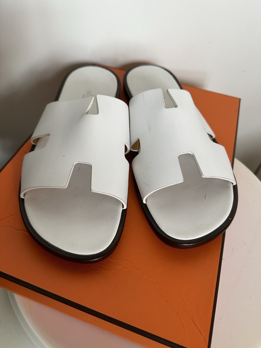 Hermes Izmir Mens Blanc Sandals Size: 44 RRP:£600 | eBay UK